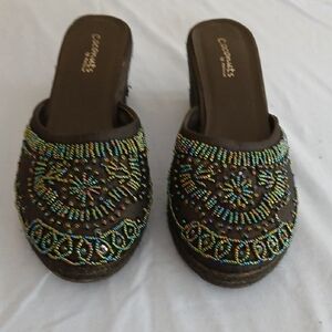 Coconuts by Matisse Beaded Brown Mules